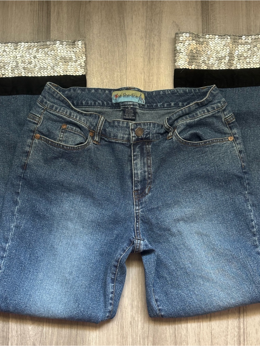 Women's Boot Cut Denim Jeans in Medium Blue